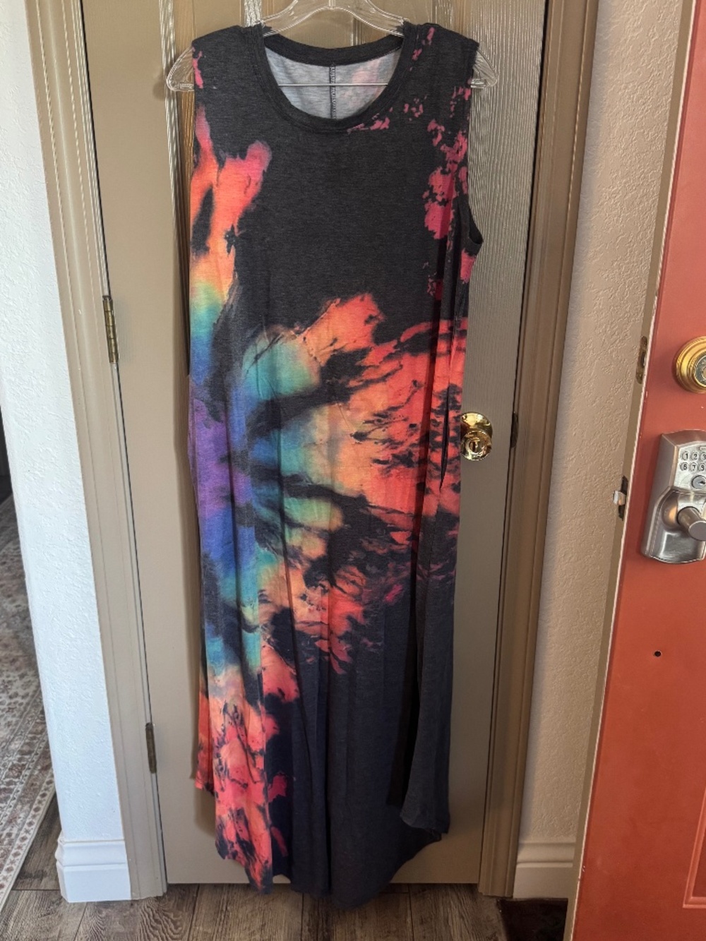 Casual boho hippie tie dye dress Sz XL